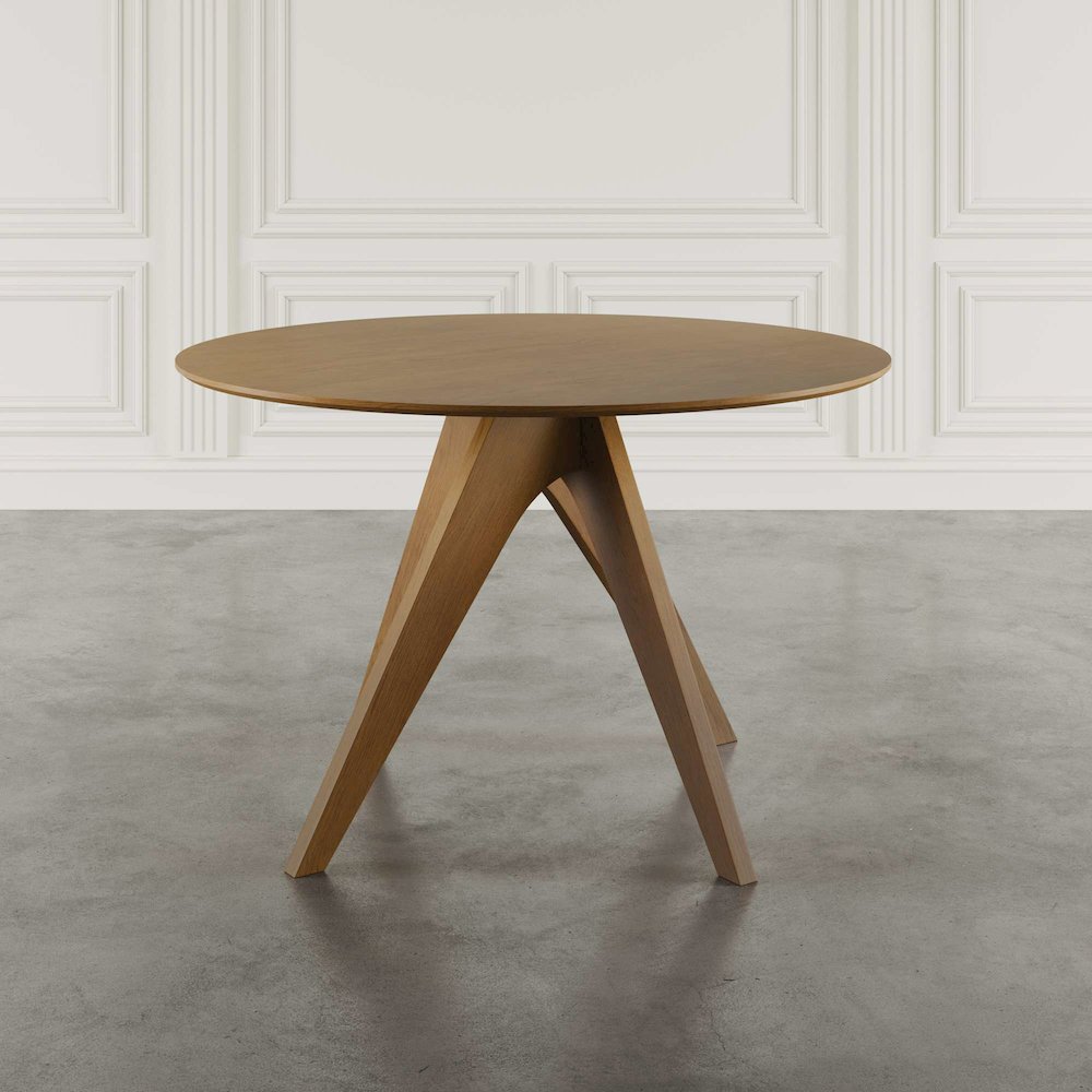 Axis Mid-Century Modern 47" Round Cross-Base Dining Table