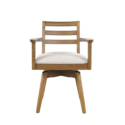 Axis Mid-Century Modern Five Piece Round Ladderback Swivel Dining Set