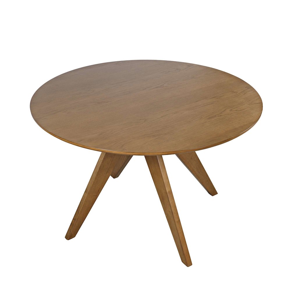 Axis Mid-Century Modern Five Piece Round Panel Swivel Dining Set