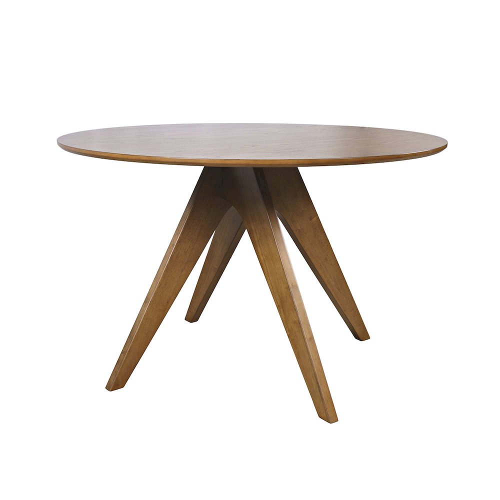 Axis Mid-Century Modern Five Piece Round Panel Swivel Dining Set