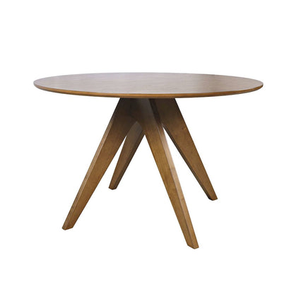 Axis Mid-Century Modern Five Piece Round Panel Swivel Dining Set