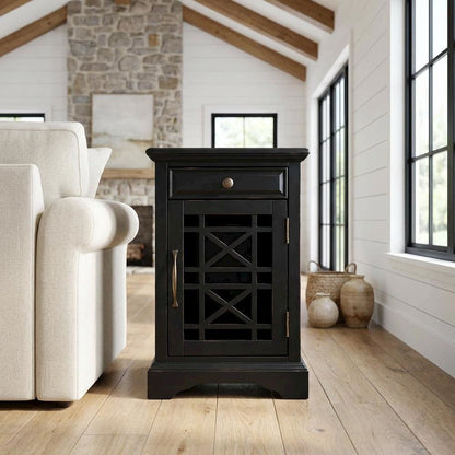 Power Chairside End Table with Outlets, Accent Side Table for Living Room