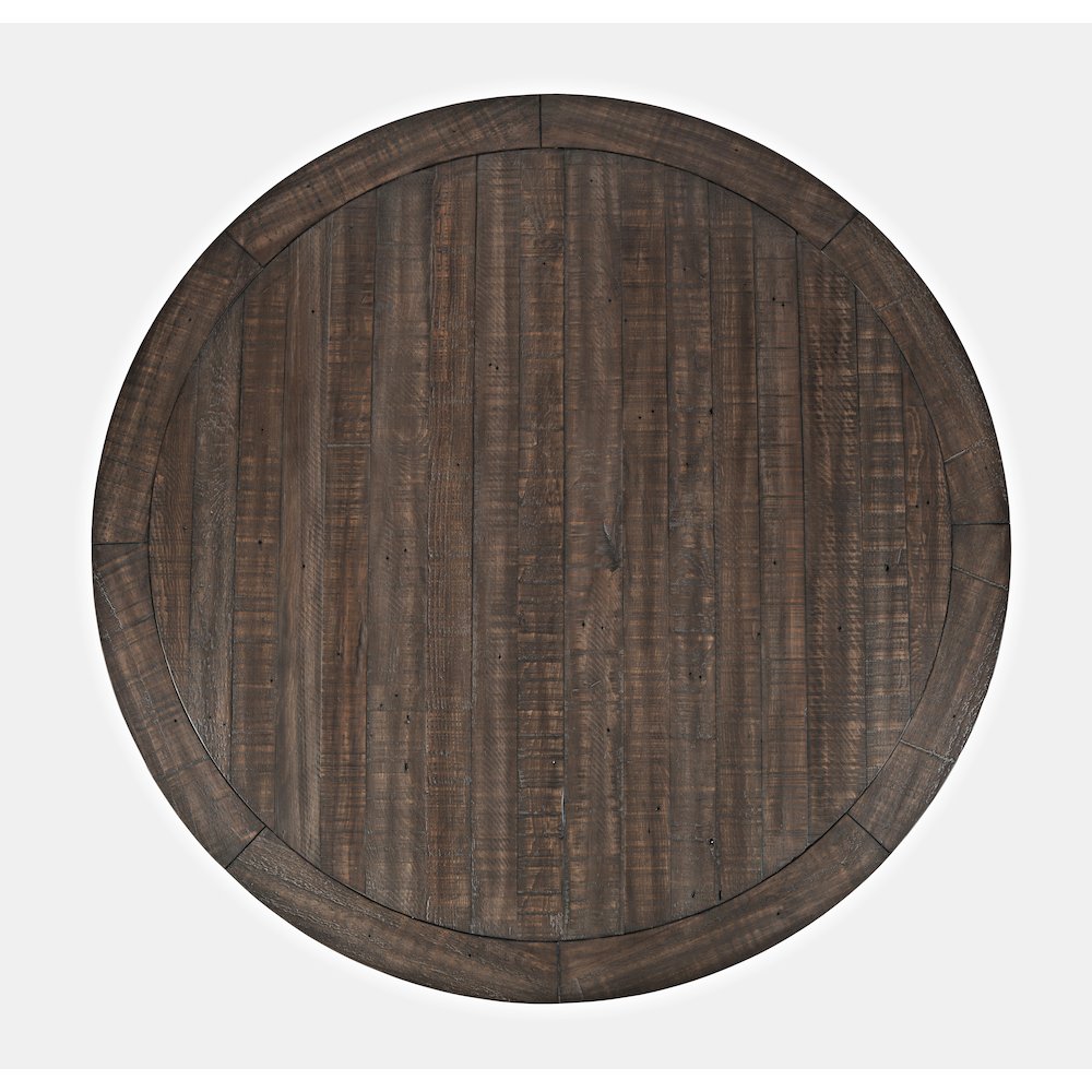 Solid Pine Round Counter Height Dining Table 7 Piece Set, Vintage White