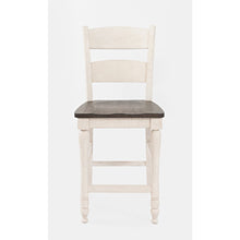 Rustic Reclaimed Pine Farmhouse Ladderback Counter Stool (Set of 2)