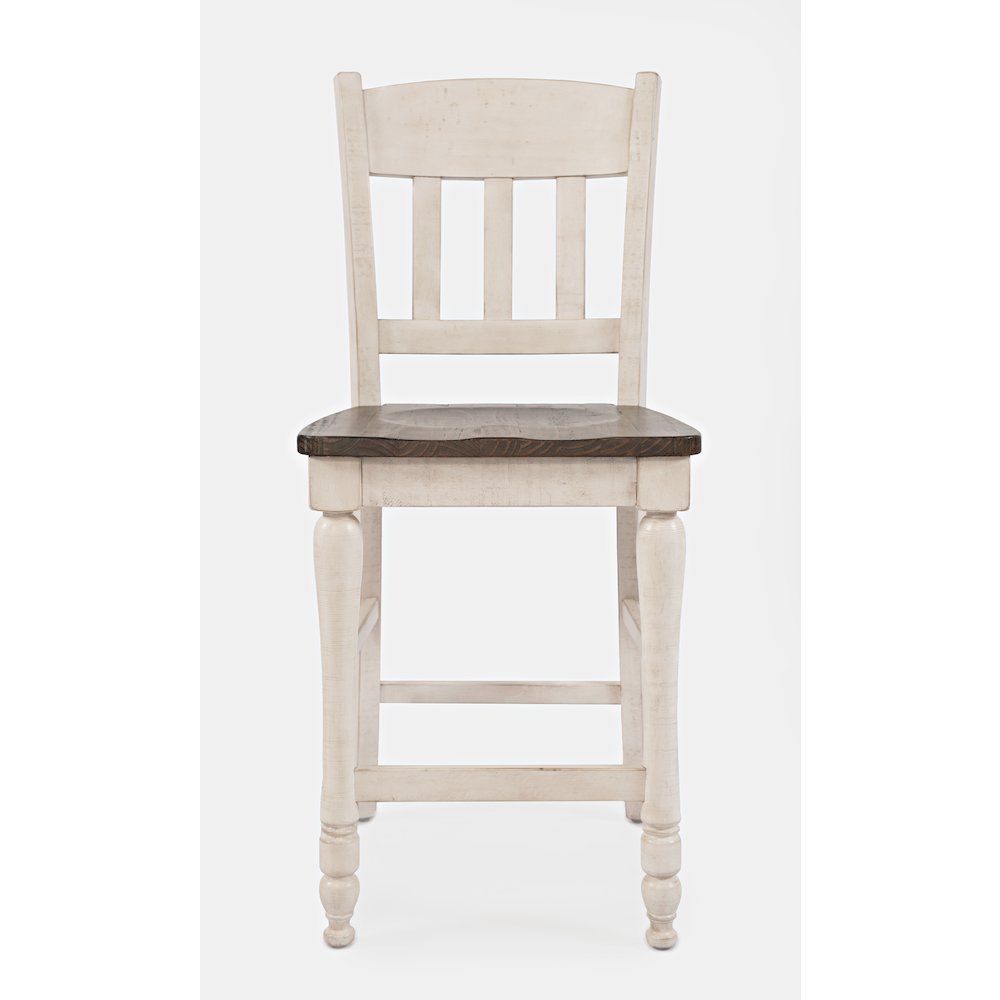 Farmhouse Seven Piece Reclaimed Solid Wood Counter Height Round Dining Set