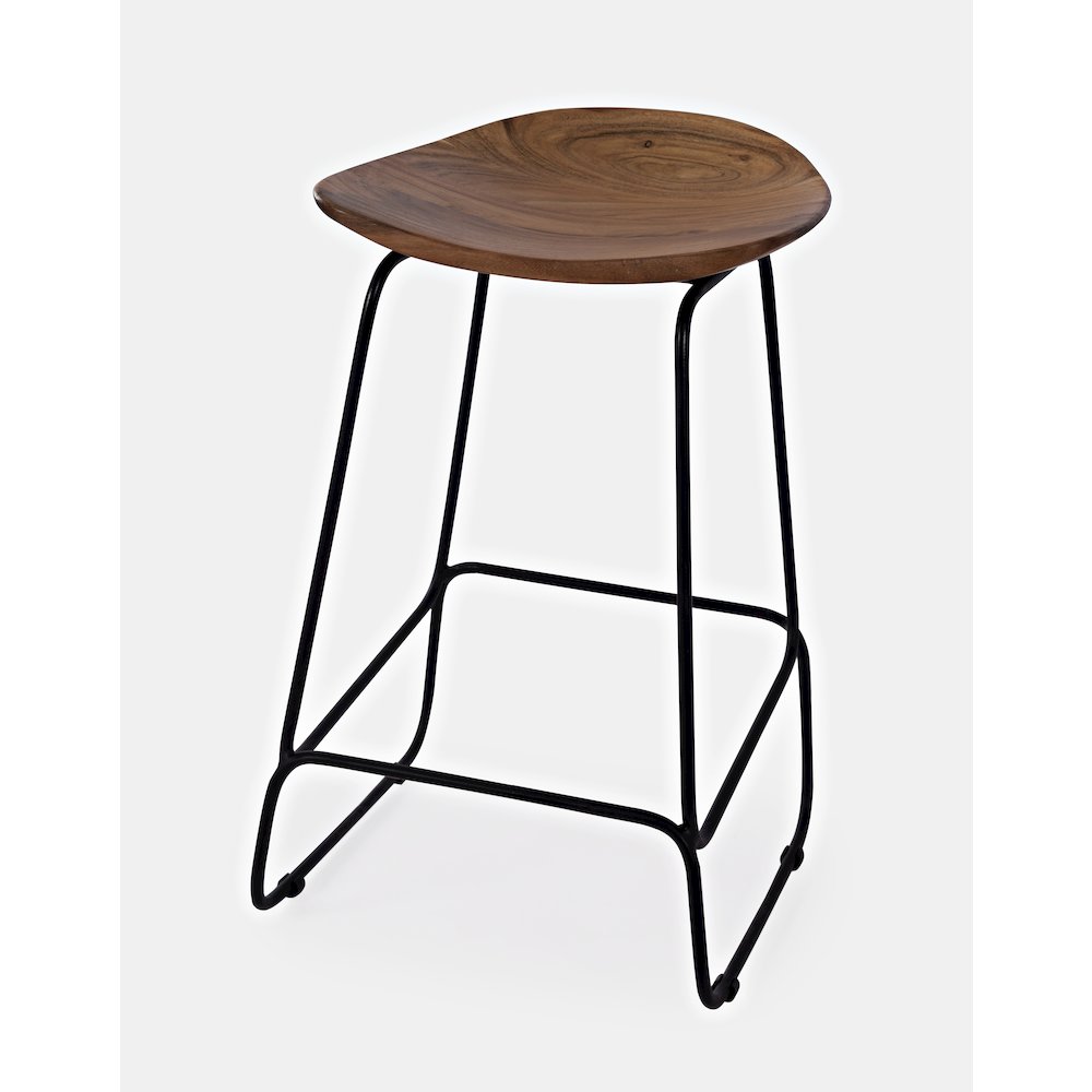 Nature's Edge Solid Acacia Counter Height Backless Stool (Set of 2)