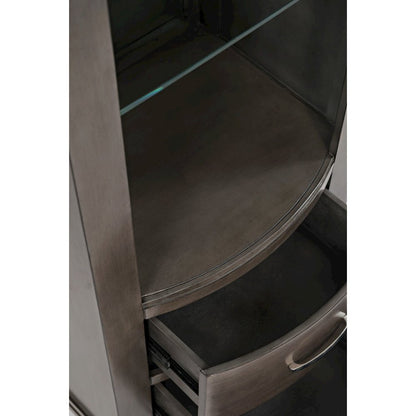 Coastal Contemporary Entertainment Center with 60" TV Console and LED Lights