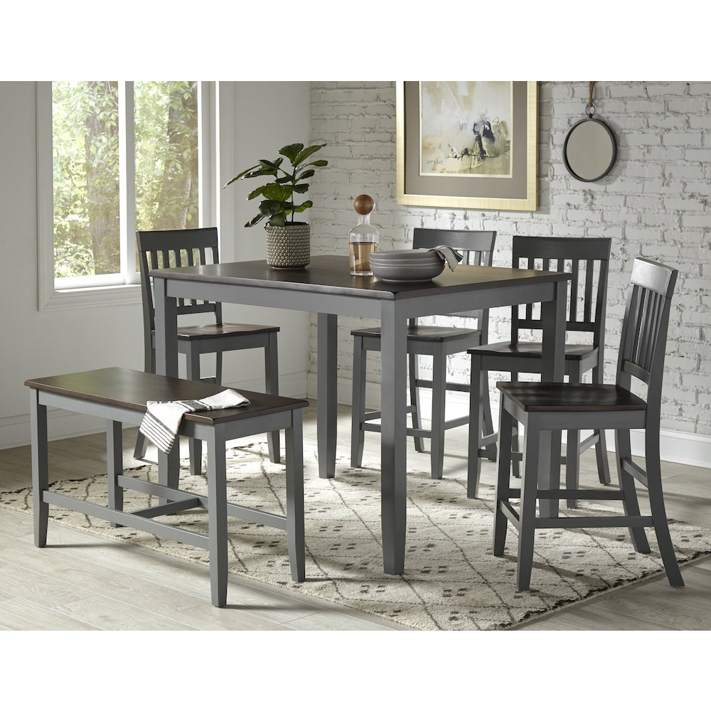 Decatur Lane Farmhouse Solid Wood Counter Stool (Set of 2)