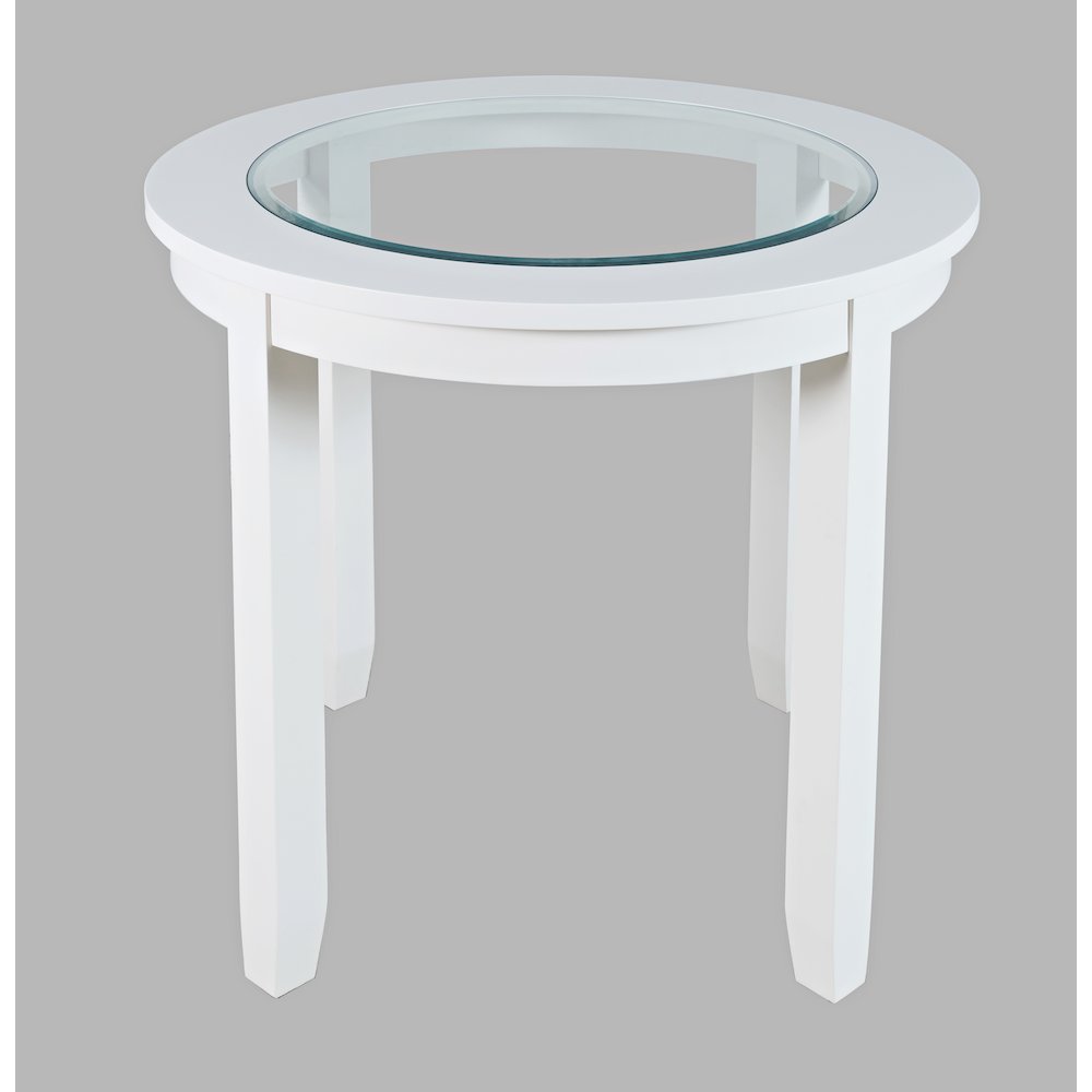 Urban Icon Contemporary 42" Round Five-Piece Dining Set with Upholstered Chairs