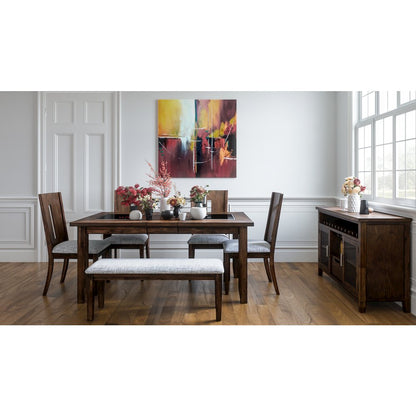Urban Icon Contemporary 48" Buffet Server with Wine Rack and Stemware Rack