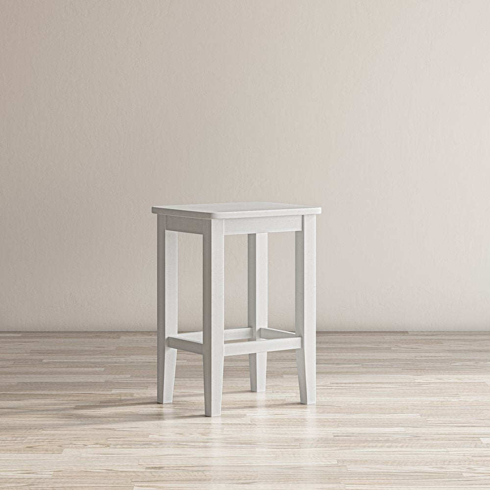 Coastal Wire-Brushed Acacia Three Piece Backless Counter Height Dining Set
