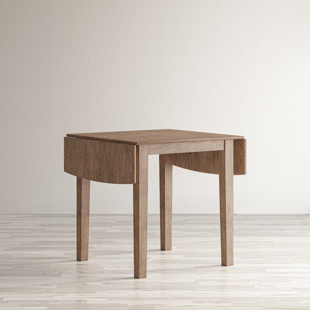 Coastal Wire-Brushed Acacia Drop-Leaf Coastal Wire-Brushed Acacia Dining Table
