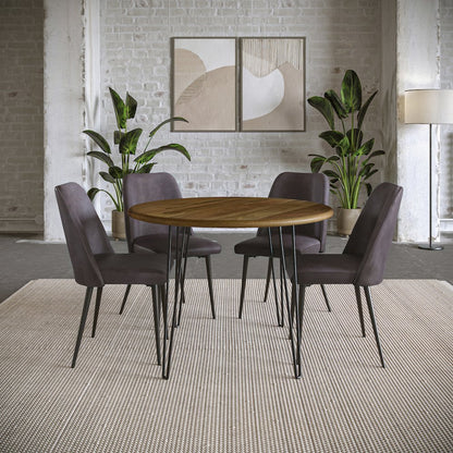 Maddox Mid-Century Modern Faux Leather Upholstered Dining Chair (Set of 2)