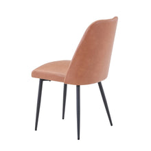 Seven Piece Solid Acacia Dining Set with Upholstered Mid-Century Modern Chairs