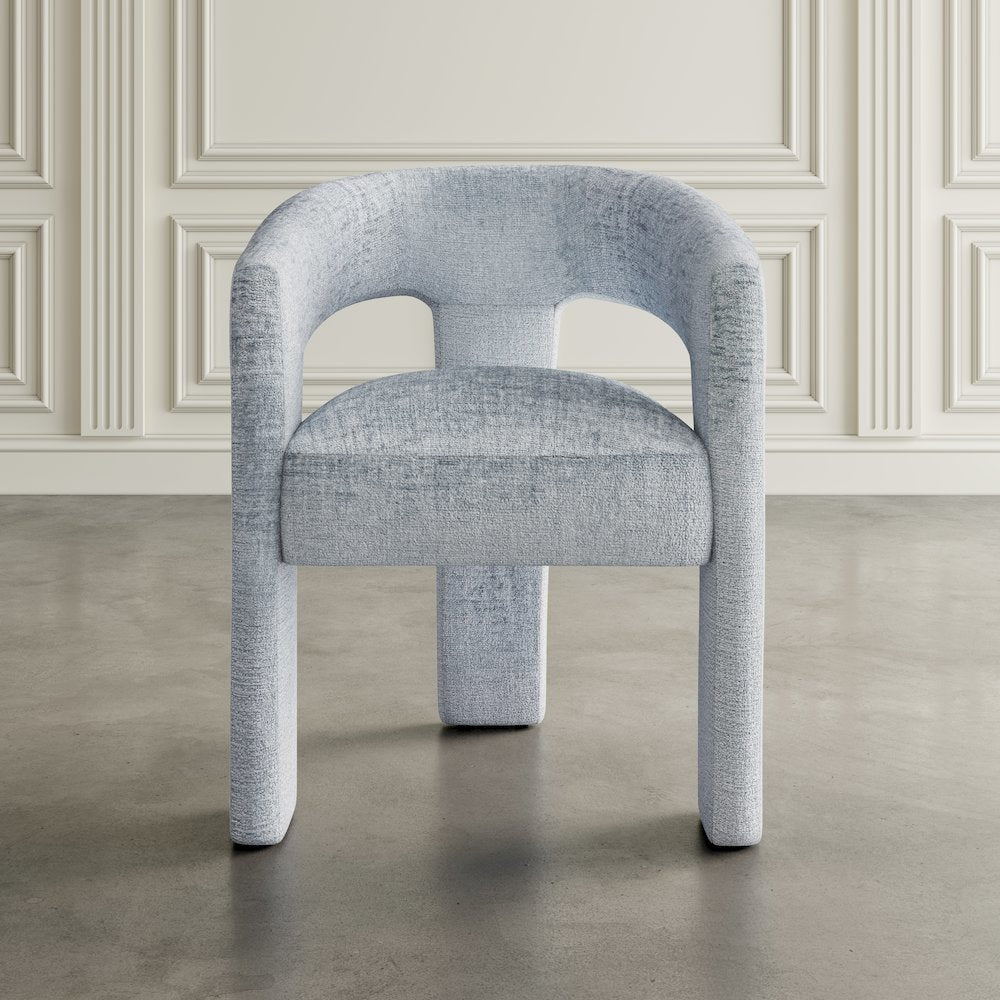 Gwen Modern Luxury Jacquard Fabric Sculpture Armchair - Set of 4