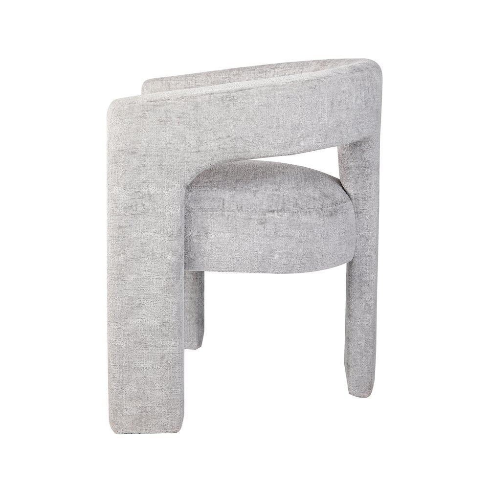 Gwen Modern Luxury Jacquard Fabric Sculpture Armchair - Set of 4