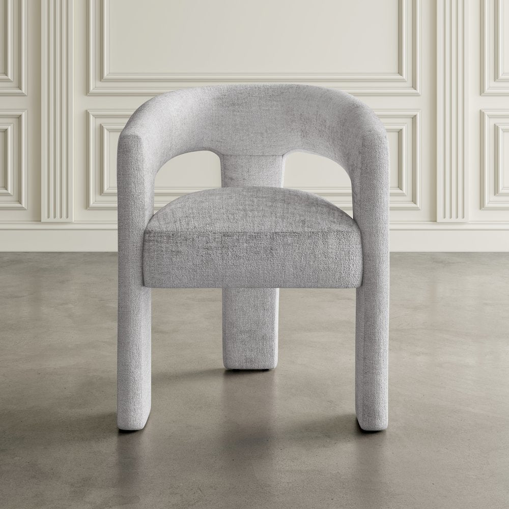 Gwen Modern Luxury Jacquard Fabric Sculpture Armchair - Set of 4