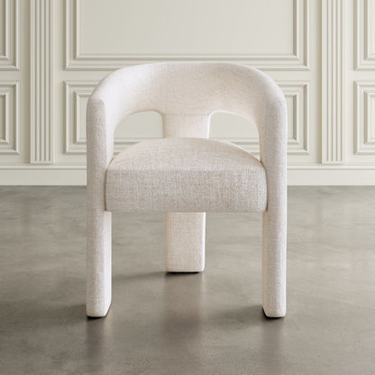 Gwen Modern Luxury Jacquard Fabric Sculpture Armchair - Set of 4