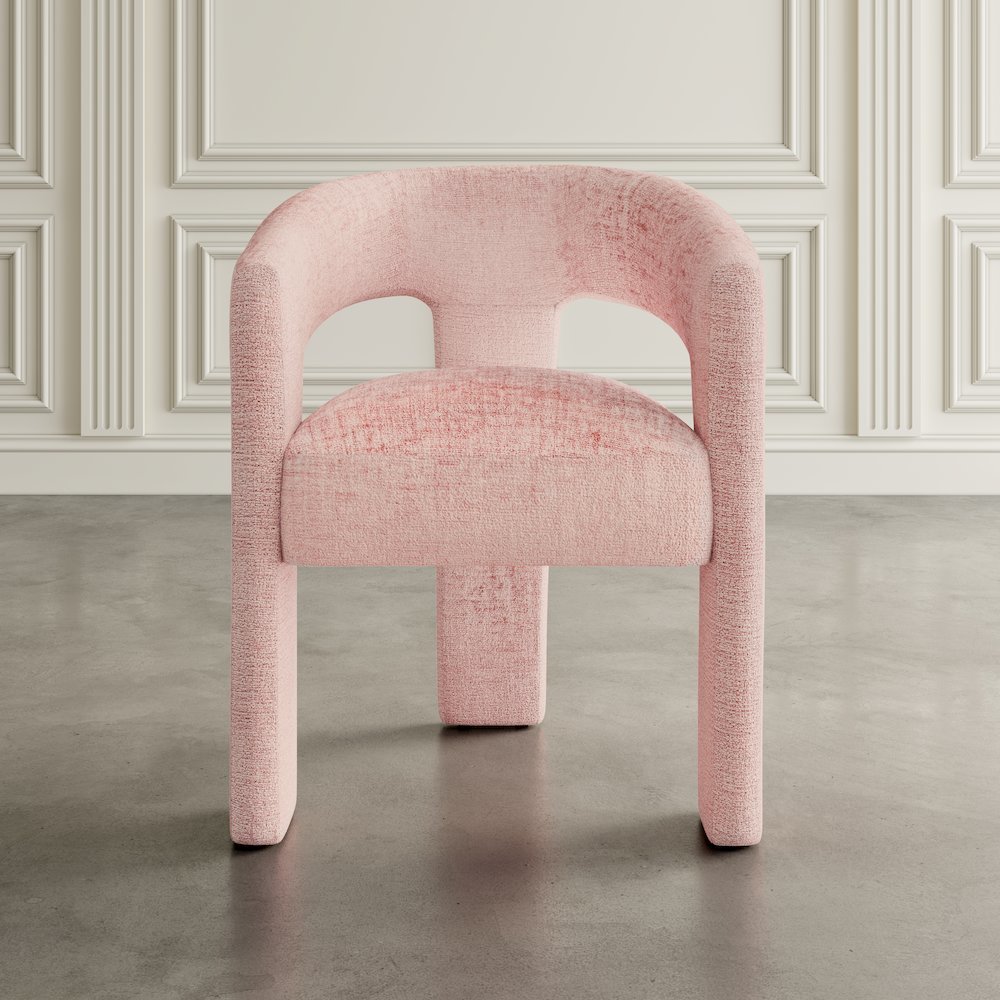 Gwen Modern Luxury Jacquard Fabric Sculpture Armchair - Set of 4