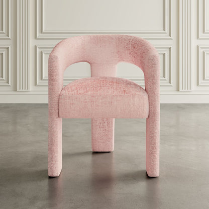 Gwen Modern Luxury Jacquard Fabric Sculpture Armchair - Set of 4