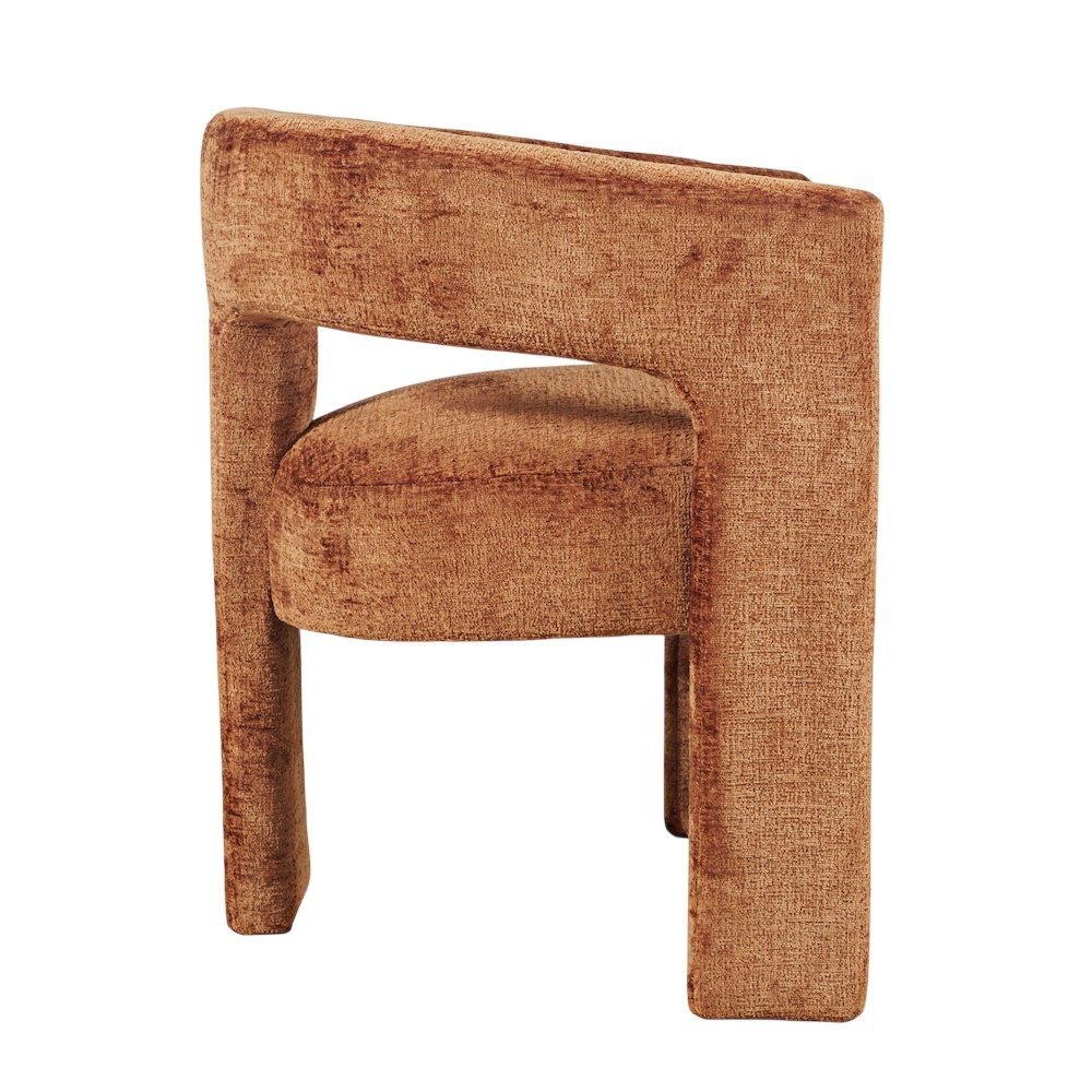 Gwen Modern Luxury Jacquard Fabric Sculpture Armchair - Set of 4