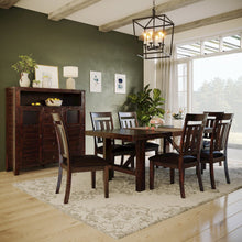 Kona Grove 79" Distressed Rustic Solid Wood Trestle Dining Table