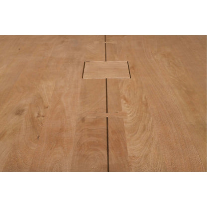 Sequoia 60" Square Rustic Solid Wood Butcher Block Pedestal Dining Table