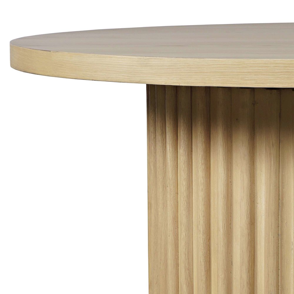 Auden Three Piece Mid-Century Modern Fluted Living Room Coffee and End Table Set