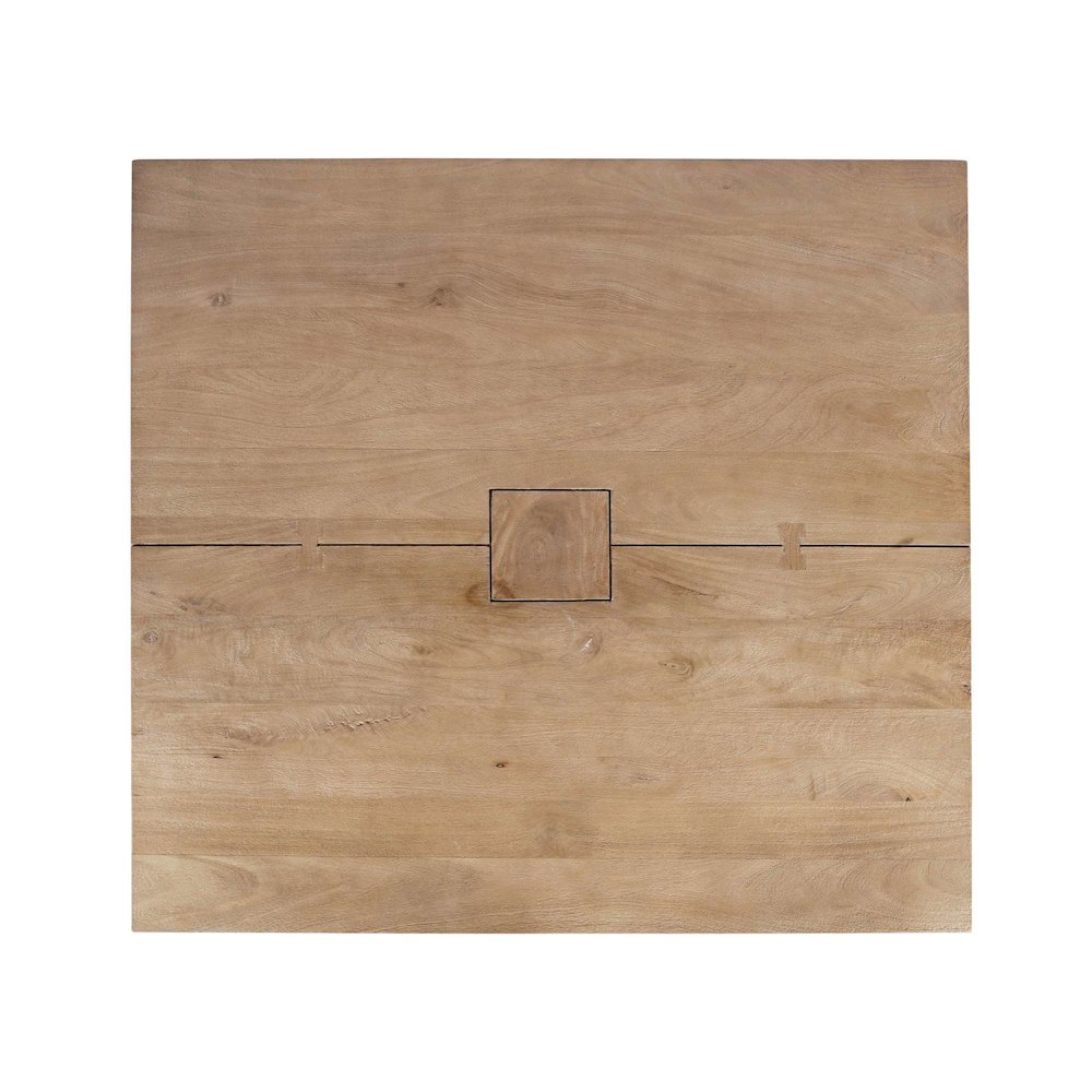 Sequoia 60" Square Rustic Solid Wood Butcher Block Pedestal Dining Table