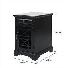 Power Chairside End Table with Outlets, Accent Side Table for Living Room