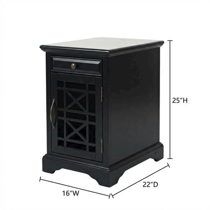 Power Chairside End Table with Outlets, Accent Side Table for Living Room