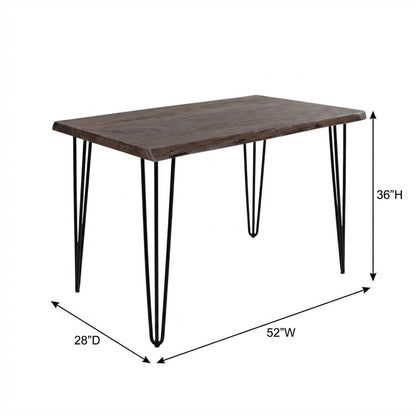 Counter Height Dining Table, Natural Edge Kitchen Table for Dining Room