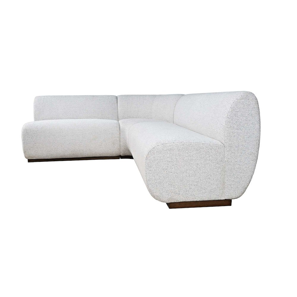 Milano Performance Fabric Banquette Sectional, 5 Seats and Corner Wedge