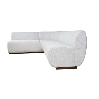 Milano Performance Fabric Banquette Sectional, 5 Seats and Corner Wedge