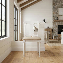 Upholstered Desk Chair with Wood Frame, Modern Accent Chair for Dining Room