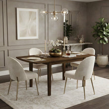 Acacia Veneer Drop-Leaf Kitchen and Dining Table, Traditional, Cherry Brown