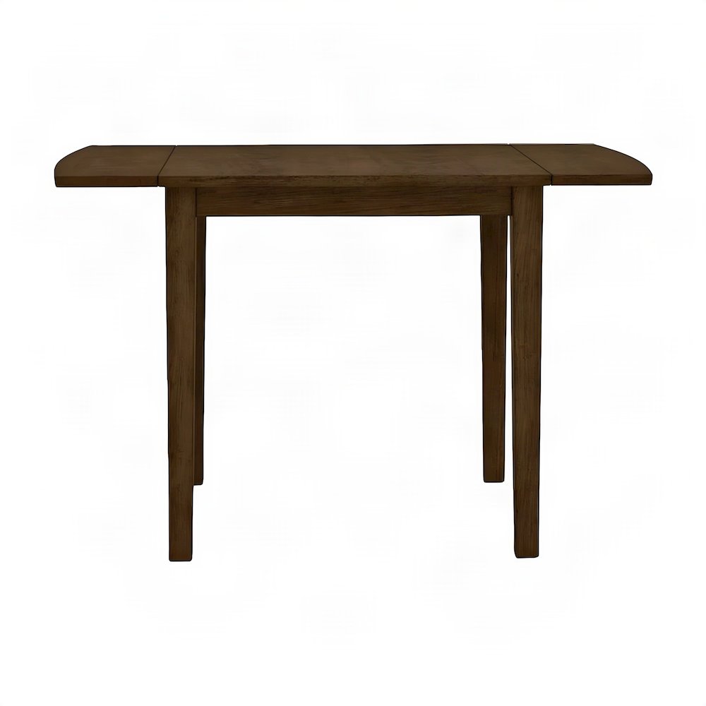 Acacia Veneer Drop-Leaf Kitchen and Dining Table, Traditional, Cherry Brown