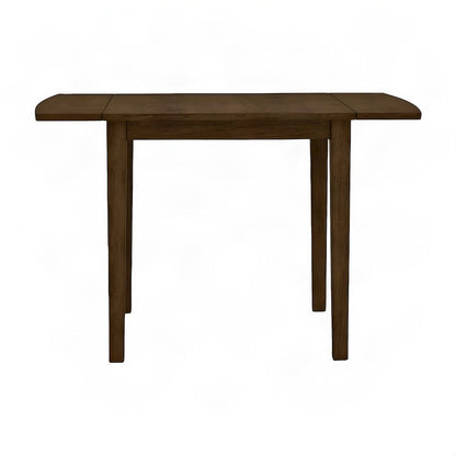 Acacia Veneer Drop-Leaf Kitchen and Dining Table, Traditional, Cherry Brown