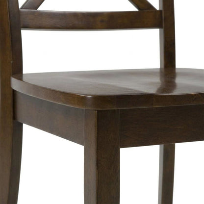Acacia Veneer X-Back Wood Dining Chairs, Richmond Cherry, Set of 2