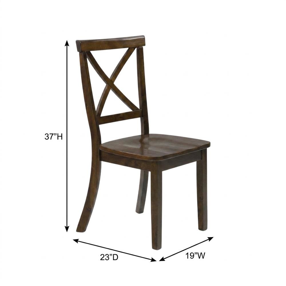 Acacia Veneer X-Back Wood Dining Chairs, Richmond Cherry, Set of 2