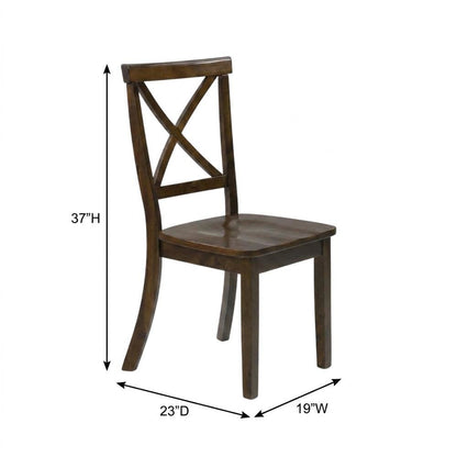 Acacia Veneer X-Back Wood Dining Chairs, Richmond Cherry, Set of 2