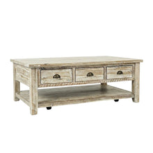 Rectangular Cocktail Table with Shelf, Modern Coffee Table for Living Room