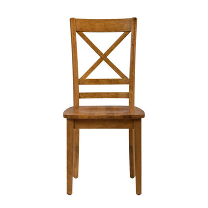 Simplicity Solid Wood Classic Cross-Back Dining Chair (Set of 2)