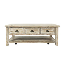 Rectangular Cocktail Table with Shelf, Modern Coffee Table for Living Room
