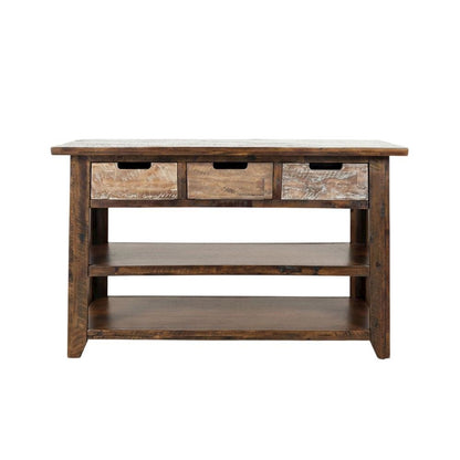 Painted Sofa Table, Rustic Scandinavian Console Table for Living Room