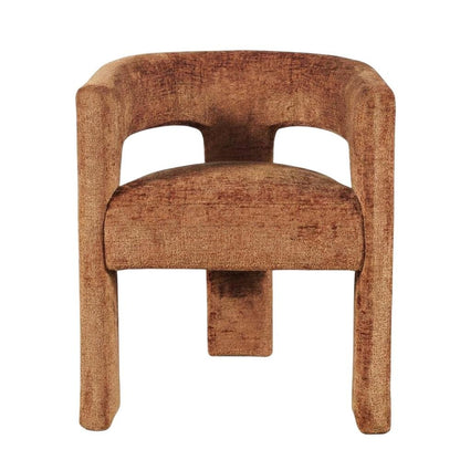 Jacquard Sculpture Accent Chair for Living Room or Bedroom, Rust