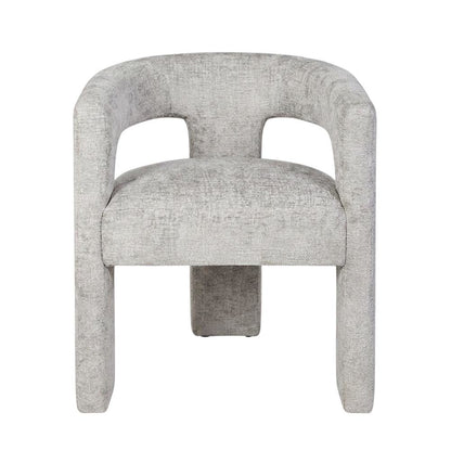 Modern Jacquard Counter Stool, Iron Frame, Grey, Single