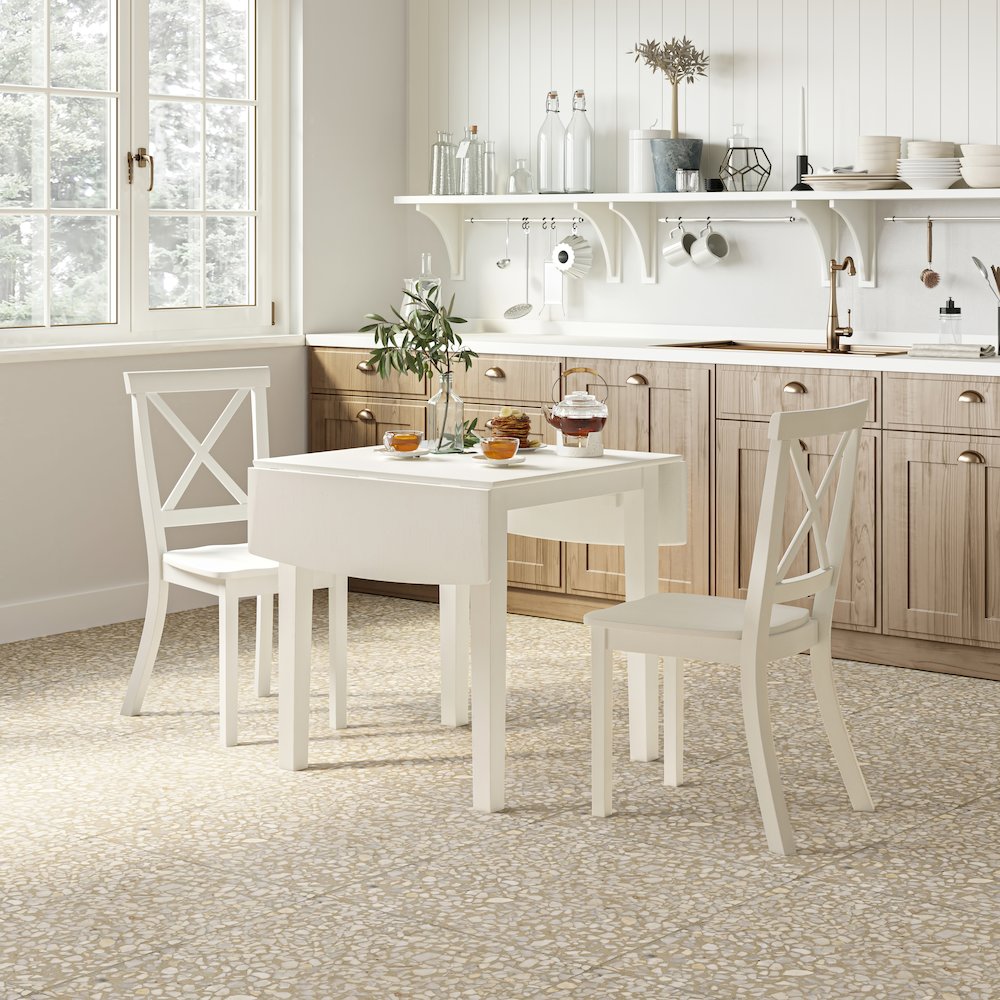 Eastern Tides Coastal Wire-Brushed Wood X-Back Acacia Dining Chair (Set of 2)