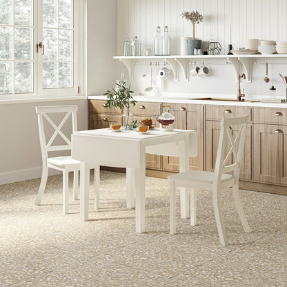 Eastern Tides Coastal Wire-Brushed Wood X-Back Acacia Dining Chair (Set of 2)