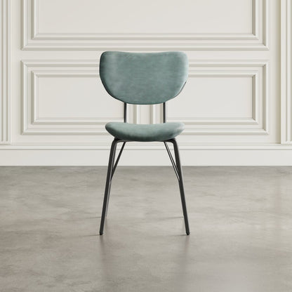 Contemporary Modern Faux Leather Split-Back Upholstered Dining Chair (Set of 2)